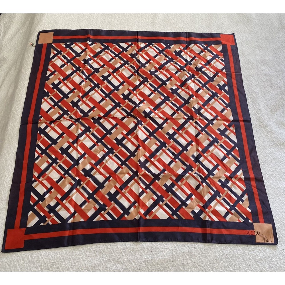 Made Italy Scarf 26" Square Small Wrap Around Neck Spring/Summer/Autumn/Winter